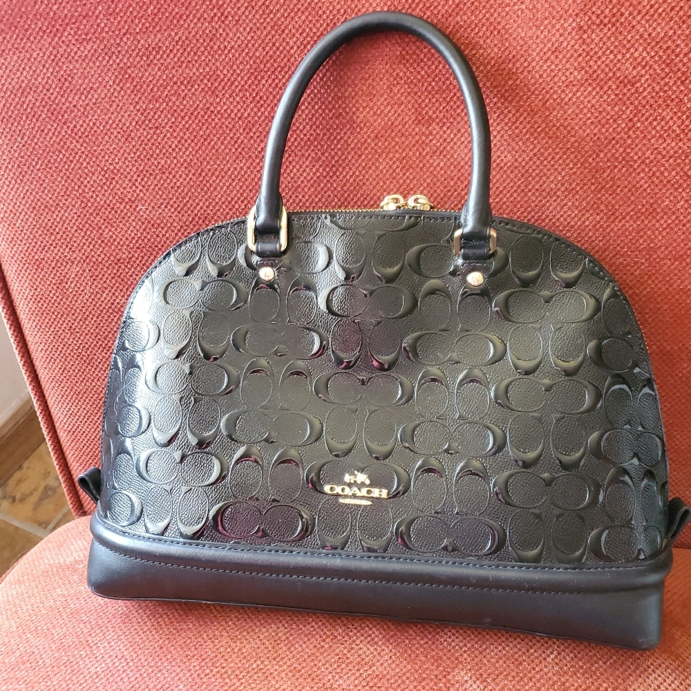 COACH Handbag, rare embossed signature leather